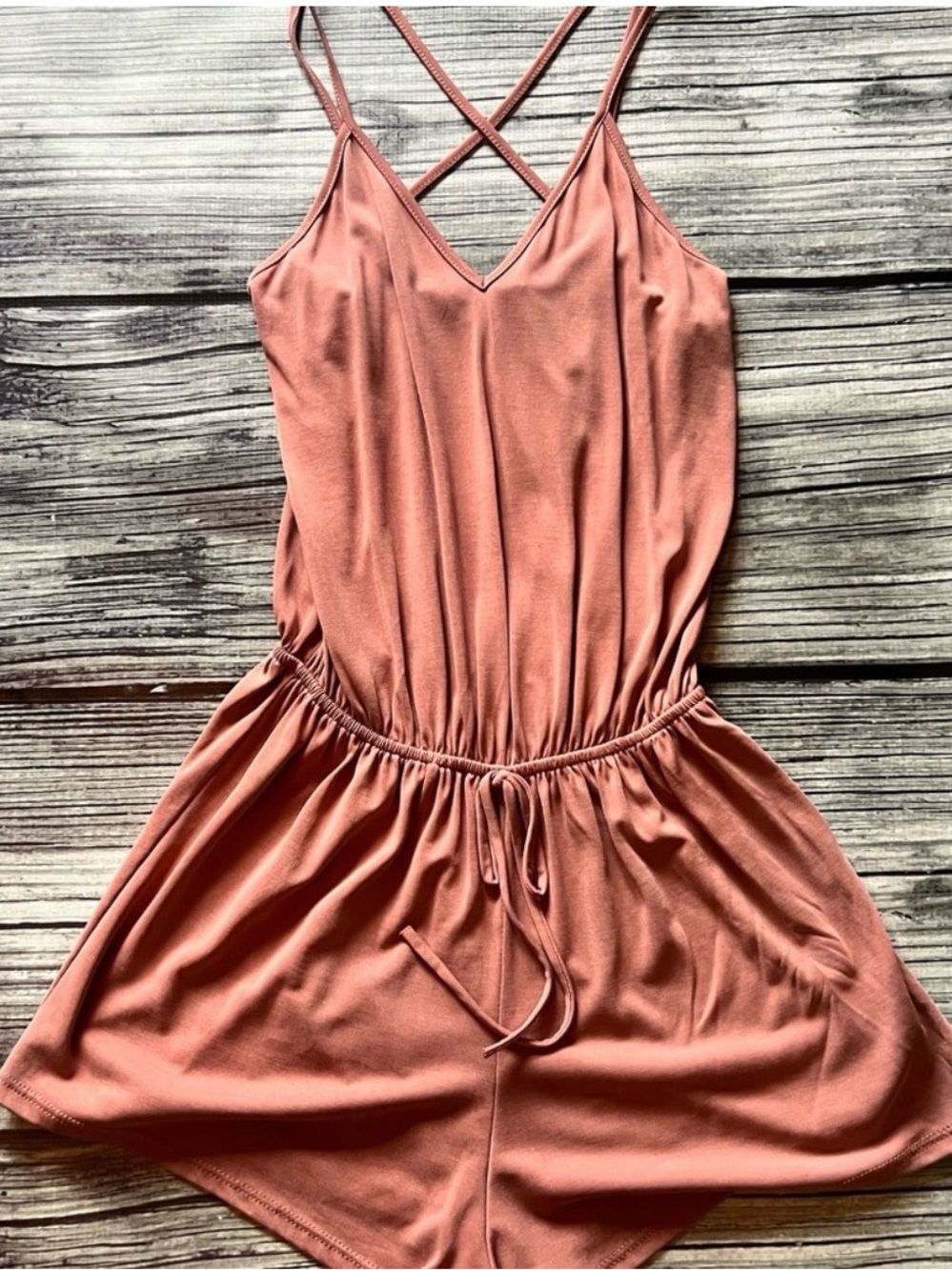 Pink Strappy Romper